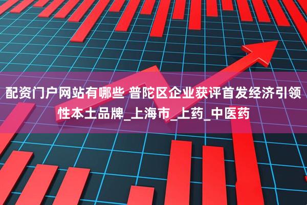 配资门户网站有哪些 普陀区企业获评首发经济引领性本土品牌_上海市_上药_中医药